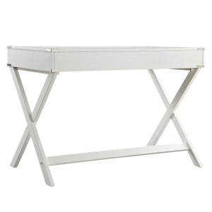 Isabel Writing Desk Solid Wood X-base Legs Dovetail Drawers Modern Home Office