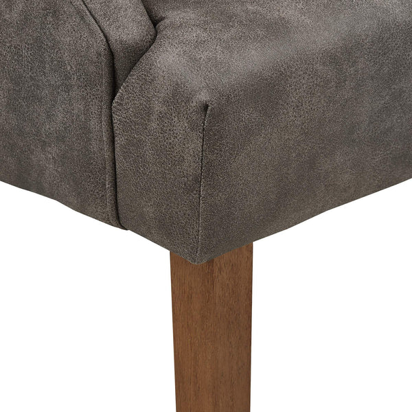 Lemmings Tufted Linen Dining Chair Solid Wood Frame Rustic Accent Armchair Seat