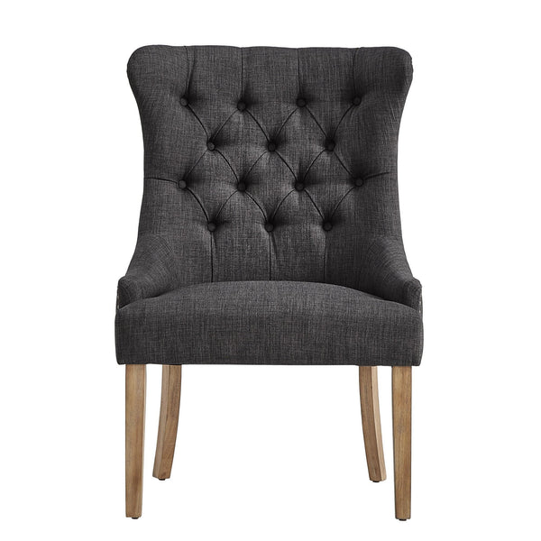 Cavan Wingback Tufted Dining Chair with Nailhead Trim and Solid Hardwood Frame