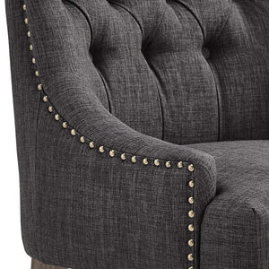 Cavan Wingback Tufted Dining Chair with Nailhead Trim and Solid Hardwood Frame