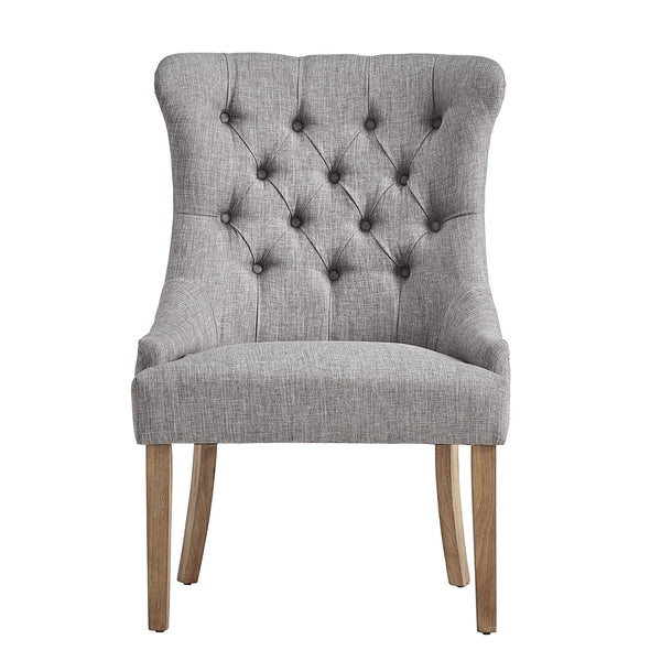 Cavan Wingback Tufted Dining Chair with Nailhead Trim and Solid Hardwood Frame
