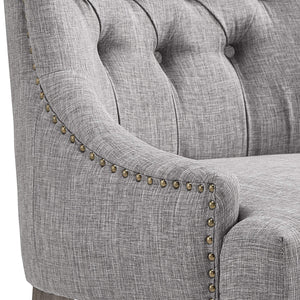 Cavan Wingback Tufted Dining Chair with Nailhead Trim and Solid Hardwood Frame