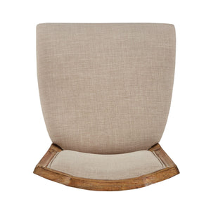 Amadell Carved Rubberwood Ornate Dining Chair with Upholstered Cushioned Seat