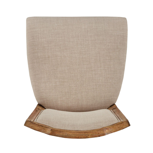 Amadell Carved Rubberwood Ornate Dining Chair with Upholstered Cushioned Seat