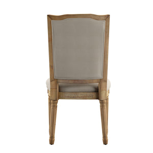 Amadell Carved Rubberwood Ornate Dining Chair with Upholstered Cushioned Seat