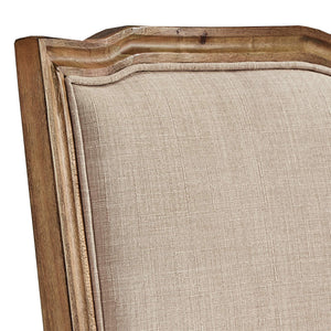 Amadell Carved Rubberwood Ornate Dining Chair with Upholstered Cushioned Seat