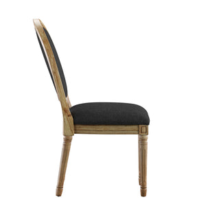 Amadell Round Back Upholstered Rubberwood Dining Chair Set for Farmhouse Interiors