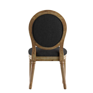 Amadell Round Back Upholstered Rubberwood Dining Chair Set for Farmhouse Interiors
