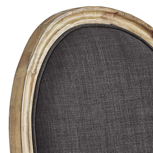 Amadell Round Back Upholstered Rubberwood Dining Chair Set for Farmhouse Interiors