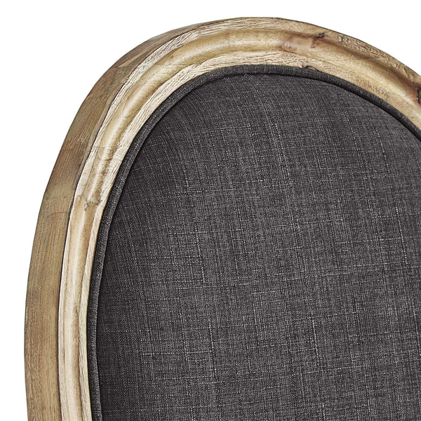 Amadell Round Back Upholstered Rubberwood Dining Chair Set for Farmhouse Interiors