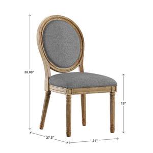 Amadell Round Back Upholstered Rubberwood Dining Chair Set for Farmhouse Interiors