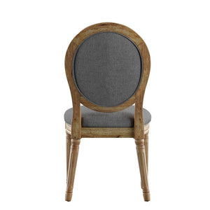 Amadell Round Back Upholstered Rubberwood Dining Chair Set for Farmhouse Interiors