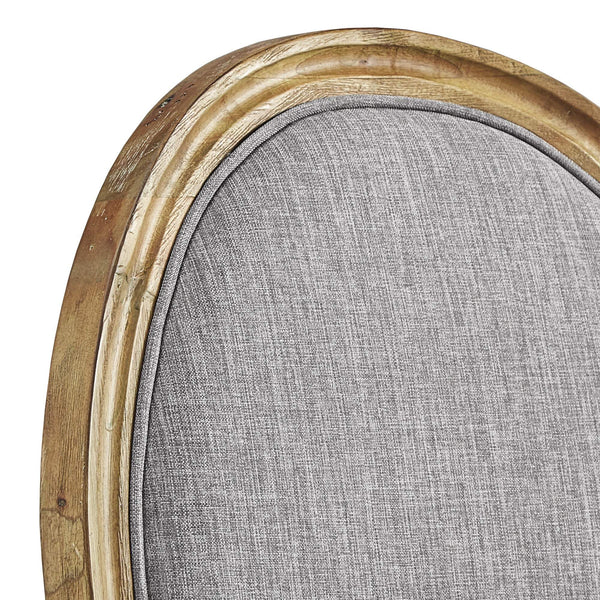 Amadell Round Back Upholstered Rubberwood Dining Chair Set for Farmhouse Interiors