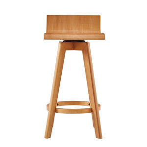 Pomona Swivel Counter Stools Set of Two with Ring Footrest and Rubberwood Frame