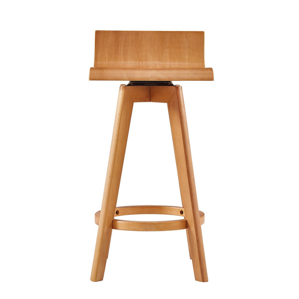 Pomona Swivel Counter Stools Set of Two with Ring Footrest and Rubberwood Frame