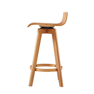 Pomona Swivel Counter Stools Set of Two with Ring Footrest and Rubberwood Frame