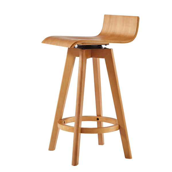 Pomona Swivel Counter Stools Set of Two with Ring Footrest and Rubberwood Frame