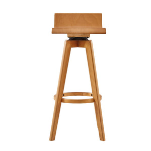 Pomona Rubberwood Swivel Barstool Set for Modern Kitchen and Dining Room Seating