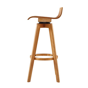 Pomona Rubberwood Swivel Barstool Set for Modern Kitchen and Dining Room Seating