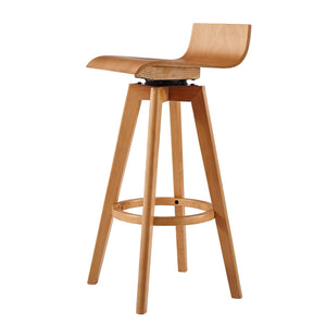 Pomona Rubberwood Swivel Barstool Set for Modern Kitchen and Dining Room Seating