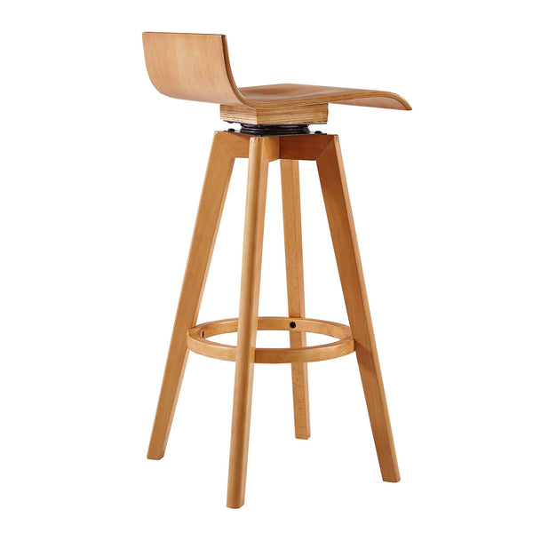 Pomona Rubberwood Swivel Barstool Set for Modern Kitchen and Dining Room Seating