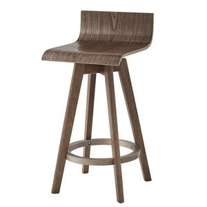 Pomona Swivel Counter Stools Set of Two with Ring Footrest and Rubberwood Frame