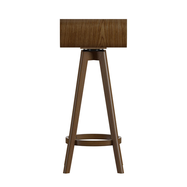 Pomona Swivel Counter Stools Set of Two with Ring Footrest and Rubberwood Frame
