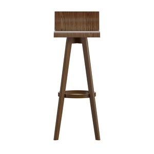 Homelegance Pomona Rubberwood Swivel Barstool Set for Modern Kitchen and Dining Room Seating Walnut E688WN-29