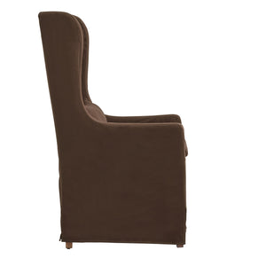 Barelli Wingback Accent Dining Chair with Hardwood Frame and Upholstered Seat