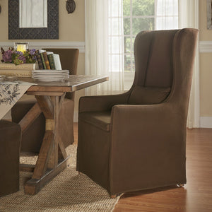 Barelli Wingback Accent Dining Chair with Hardwood Frame and Upholstered Seat
