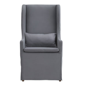 Barelli Wingback Accent Dining Chair with Hardwood Frame and Upholstered Seat