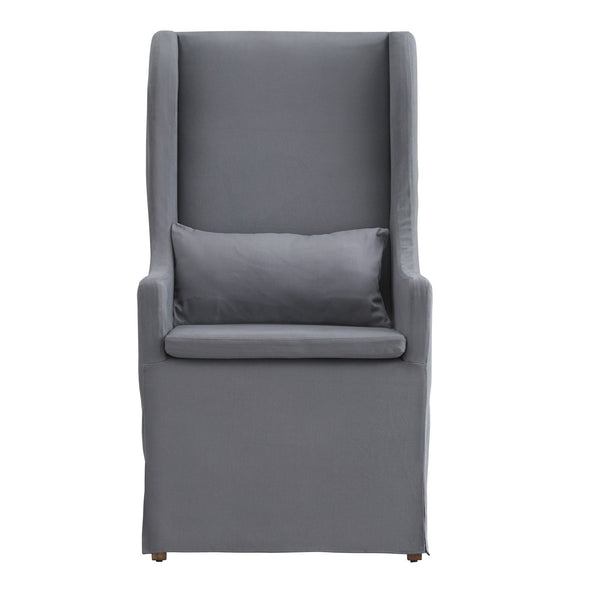Barelli Wingback Accent Dining Chair with Hardwood Frame and Upholstered Seat