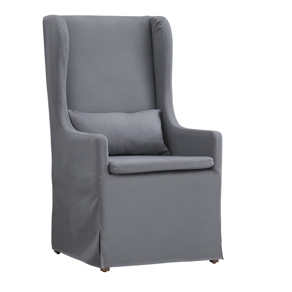 Barelli Wingback Accent Dining Chair with Hardwood Frame and Upholstered Seat