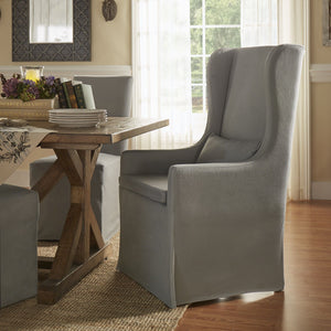 Barelli Wingback Accent Dining Chair with Hardwood Frame and Upholstered Seat