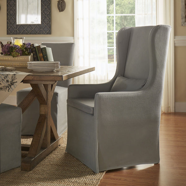 Barelli Wingback Accent Dining Chair with Hardwood Frame and Upholstered Seat