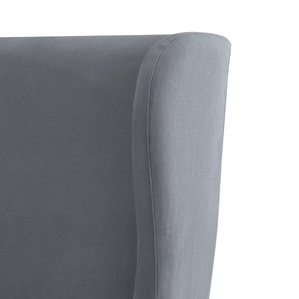 Barelli Wingback Accent Dining Chair with Hardwood Frame and Upholstered Seat