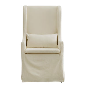Barelli Wingback Accent Dining Chair with Hardwood Frame and Upholstered Seat