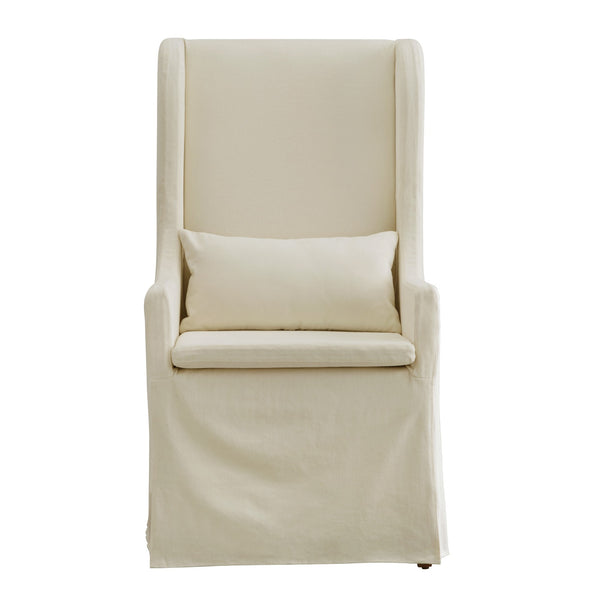 Barelli Wingback Accent Dining Chair with Hardwood Frame and Upholstered Seat