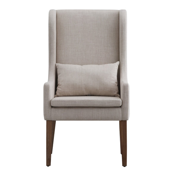Homelegance Barelli Wingback Accent Dining Chair with Hardwood Frame and Upholstered Seat Light Natural / Beige Polyurethane Foam Pad E703C1(3A)