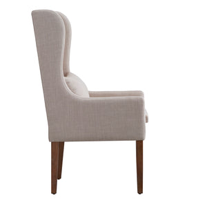 Barelli Wingback Accent Dining Chair with Hardwood Frame and Upholstered Seat