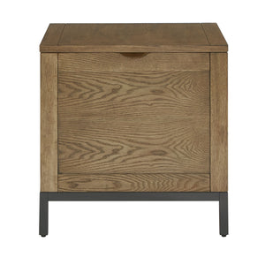 Homelegance Wynn Trunk Style Oak End Table with Hidden Storage and Serving Tray E773-04(N1)
