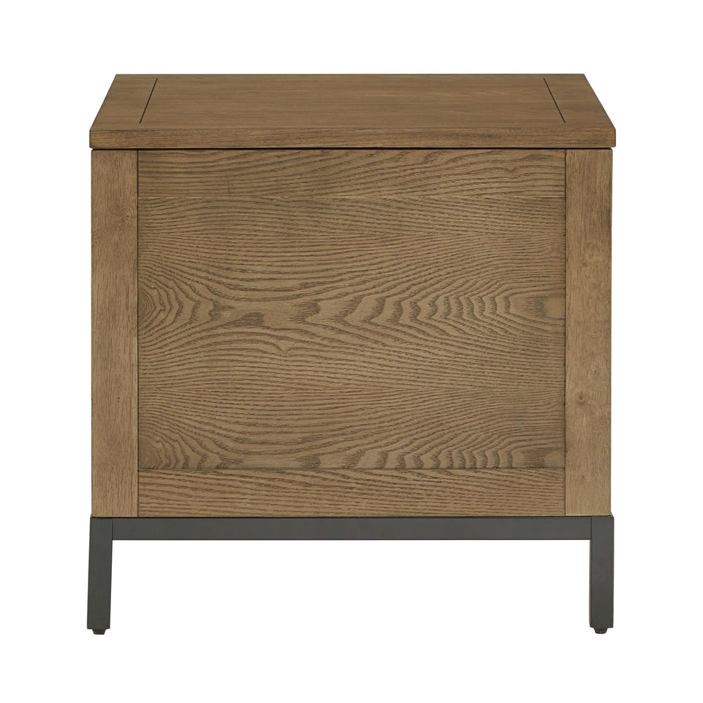Homelegance Wynn Trunk Style Oak End Table with Hidden Storage and Serving Tray E773-04(N1)