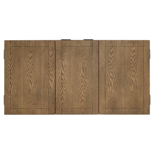 Wynn Oak Tone Rectangular Trunk Coffee Table with Storage and Casters