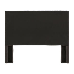 Wingback Button Tufted Upholstered Headboard Elegant Linen Look Bedroom Accent