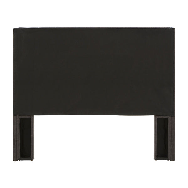 Wingback Button Tufted Upholstered Headboard Elegant Linen Look Bedroom Accent