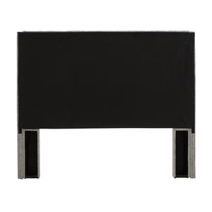 Wingback Button Tufted Upholstered Headboard Elegant Linen Look Bedroom Accent