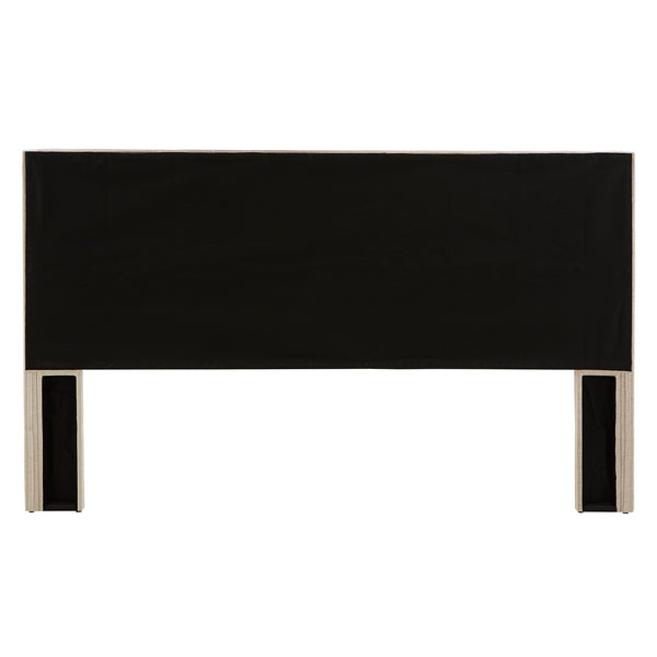 Wingback Button Tufted Upholstered Headboard Elegant Linen Look Bedroom Accent