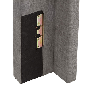 Wingback Button Tufted Upholstered Headboard Elegant Linen Look Bedroom Accent