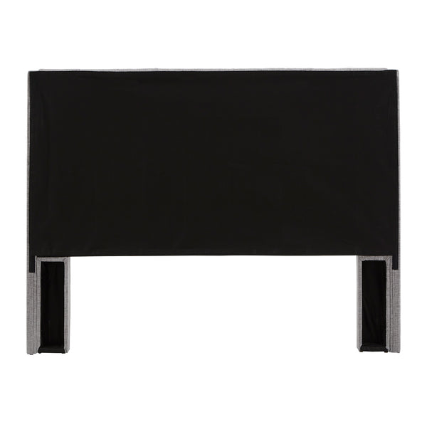 Wingback Button Tufted Upholstered Headboard Elegant Linen Look Bedroom Accent