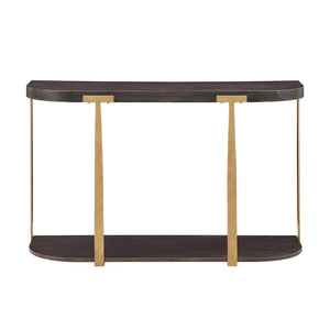 Homelegance Ario Espresso Iron Frame Console Table with Birch Veneer Shelf for Entryway E799ES-05